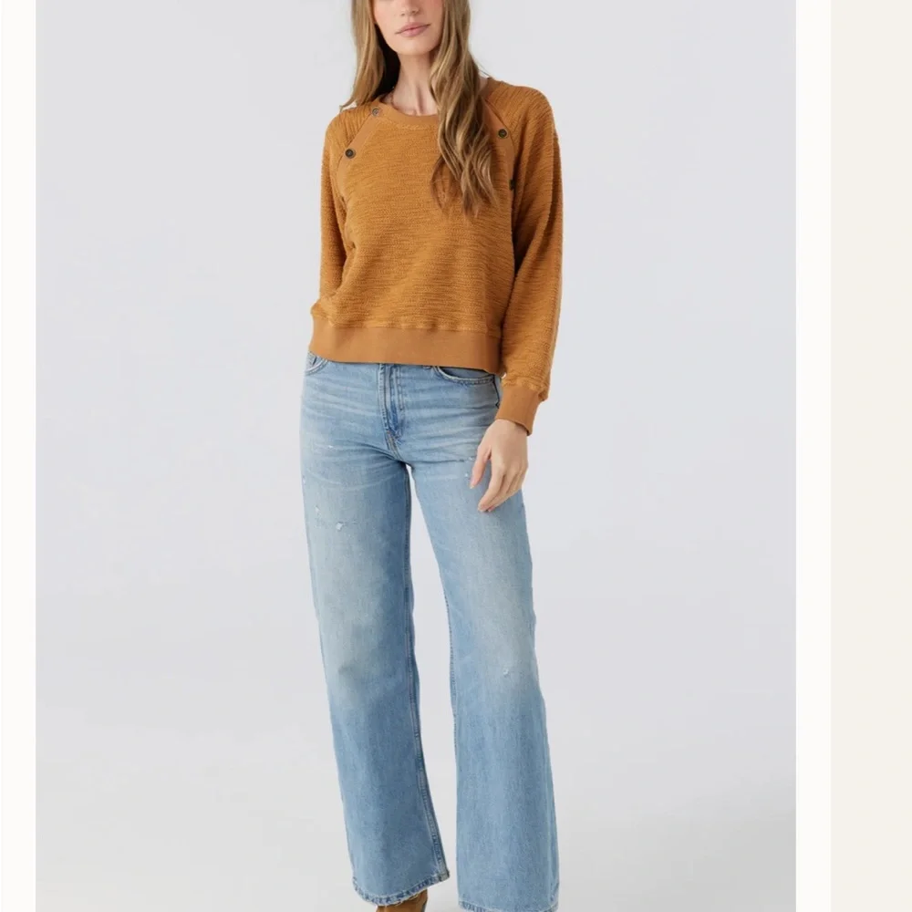 Sol Angeles Marin Slub Crewneck Sweater     - L (NWT) - Picture 3 of 5